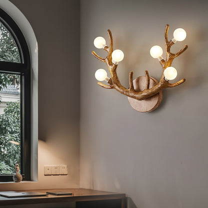 WoodLuxe – Elegant Deer-Shaped Wall Lamp for Nature Lovers