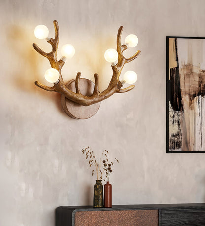 WoodLuxe – Elegant Deer-Shaped Wall Lamp for Nature Lovers