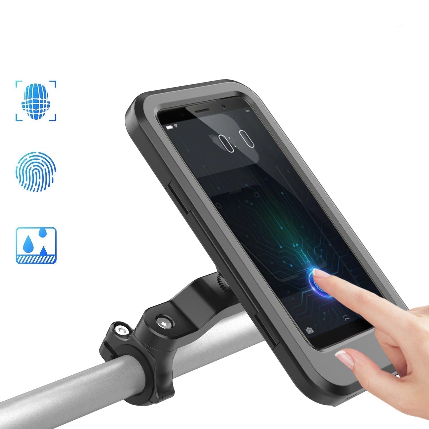 AquaGrip | Durable Waterproof Bike Phone Mount with 15W USB Charging 0