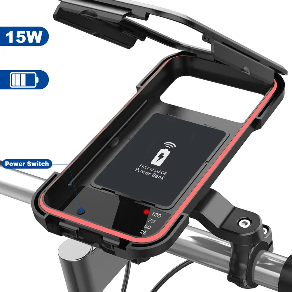 AquaGrip | Durable Waterproof Bike Phone Mount with 15W USB Charging 9