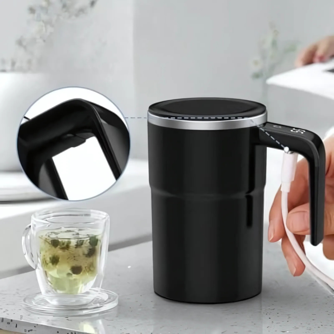 AquaMix | Innovative Self-Stirring Temperature Display Mug 1