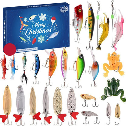 AquaQuest | Compact Waterproof Fishing Advent Calendar with 24 Accessories 0