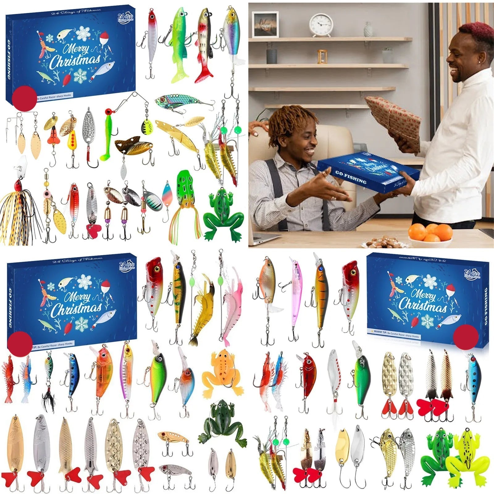 AquaQuest | Compact Waterproof Fishing Advent Calendar with 24 Accessories 1