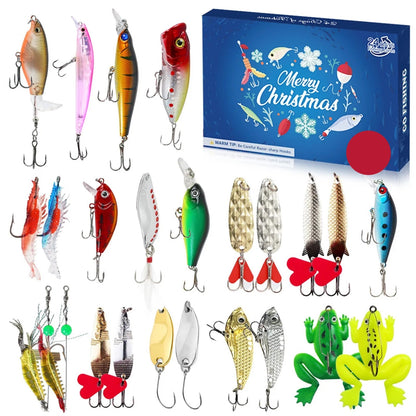 AquaQuest | Compact Waterproof Fishing Advent Calendar with 24 Accessories 2