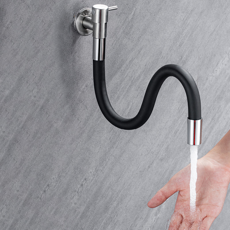 AquaVogue | Modern Sleek Wall Mounted Bathroom Faucet with Lever Handles 8
