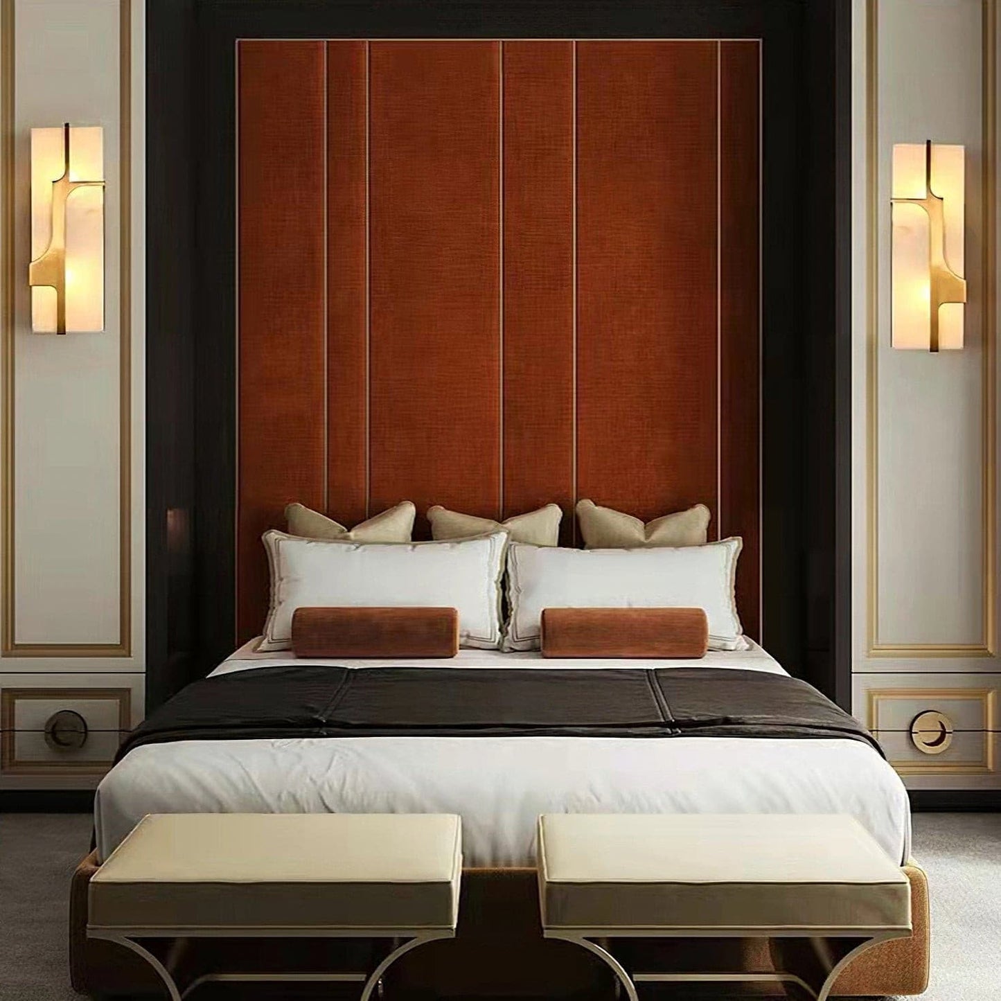 OpalBeam – Applique murale Art Déco en marbre pour un attrait chic