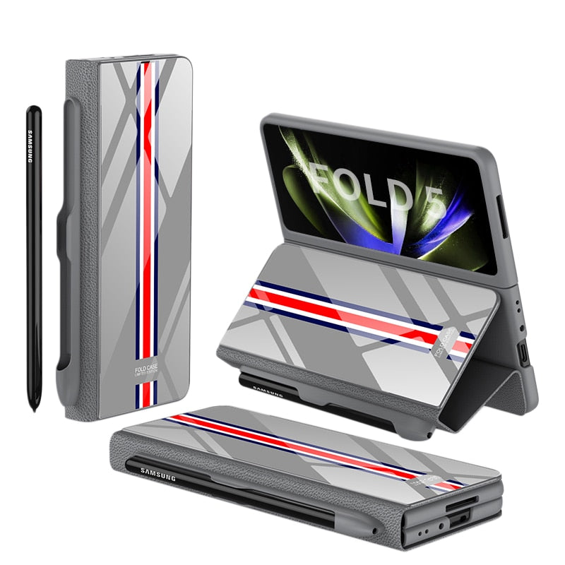 ArmorGuard | Durable Shockproof Leather Case for Samsung Galaxy Z Fold 5/4 17