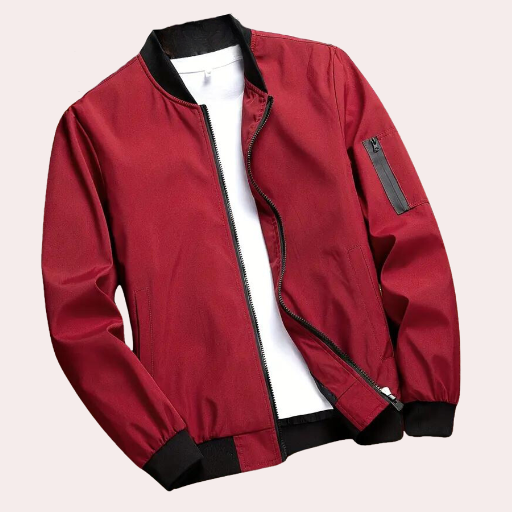 Artiom | Men's autumn bomber jacket with minimalist design 8