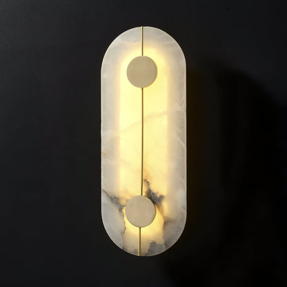 StoneLuxe – Art Deco Væglampe med Fint Sten Detalje