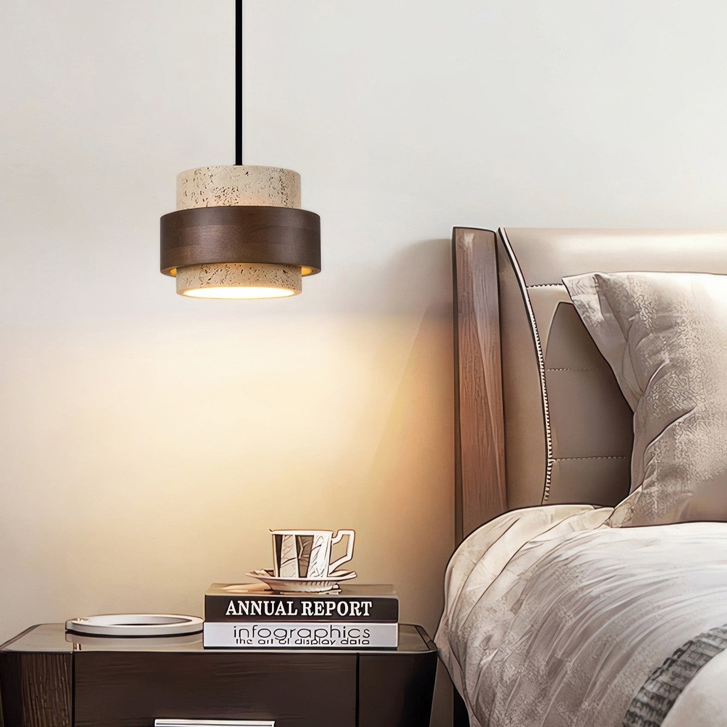 Ascend Retro Stone Wabi-Sabi Pendant 1