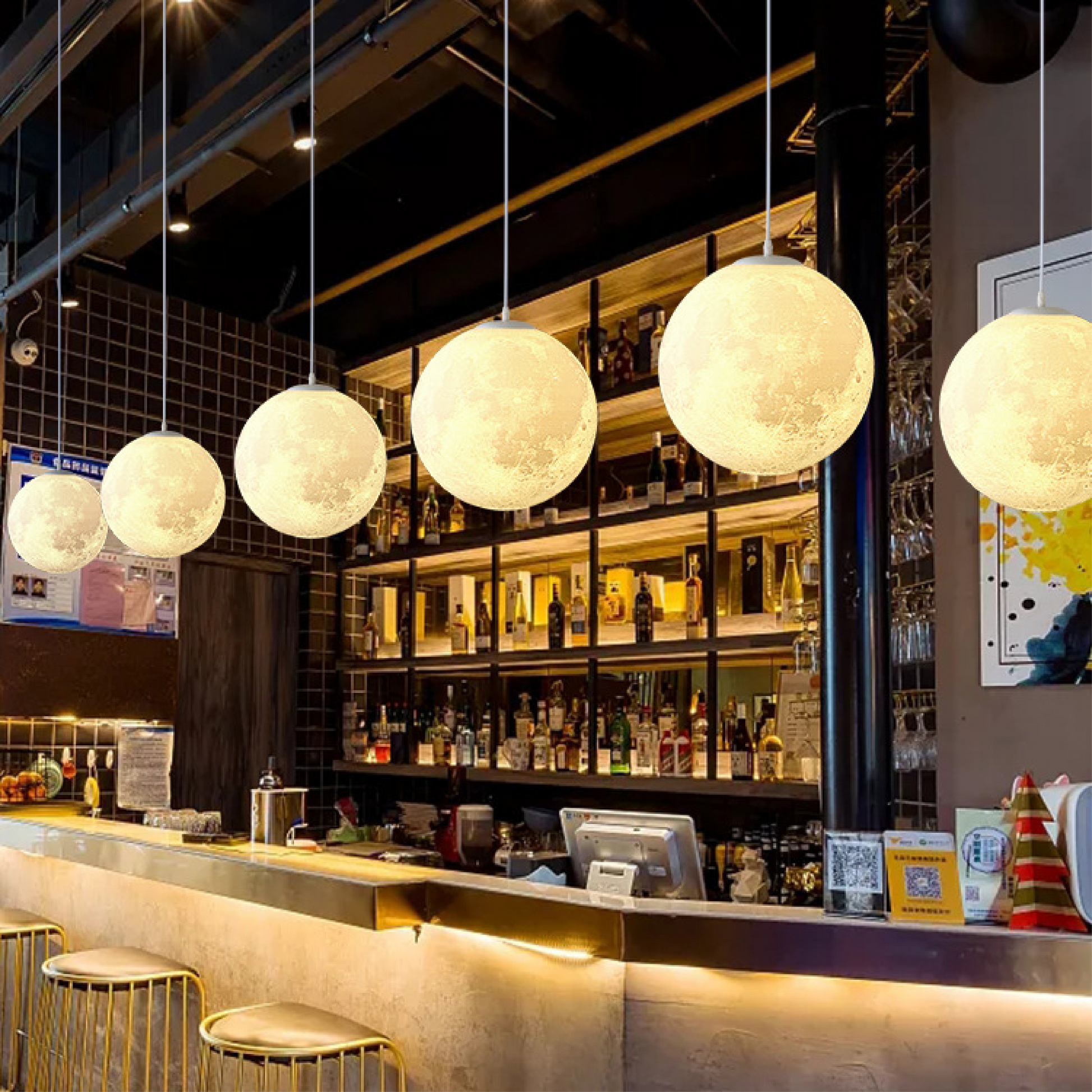 Auralis | Nostalgic Moon Pattern Hanging Lamp 0