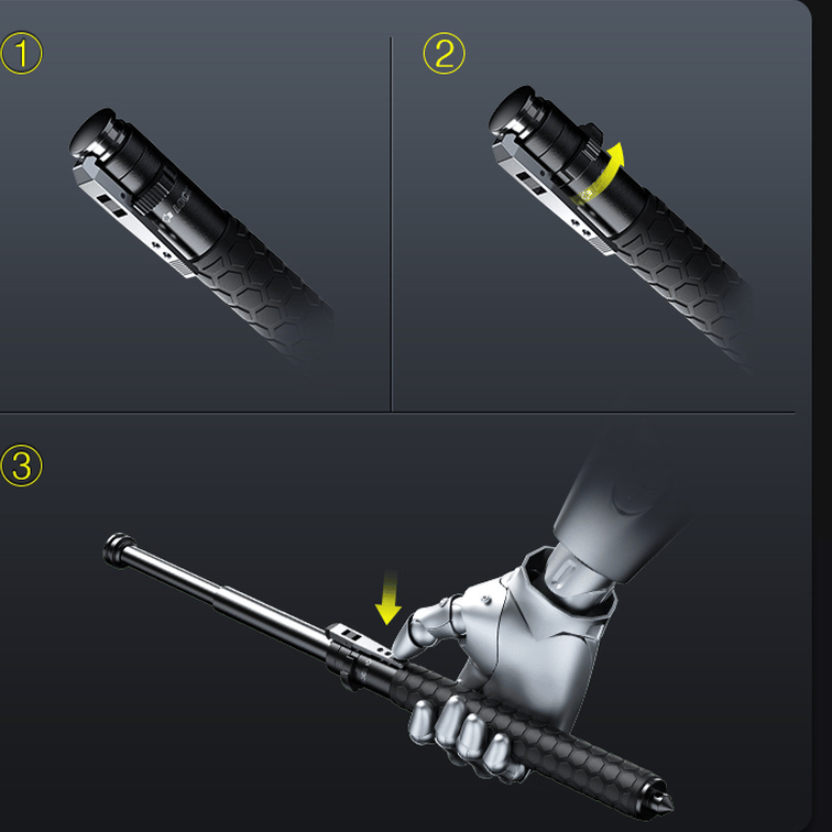 Automatic Self-Defence Walking Stick for Hiking 6