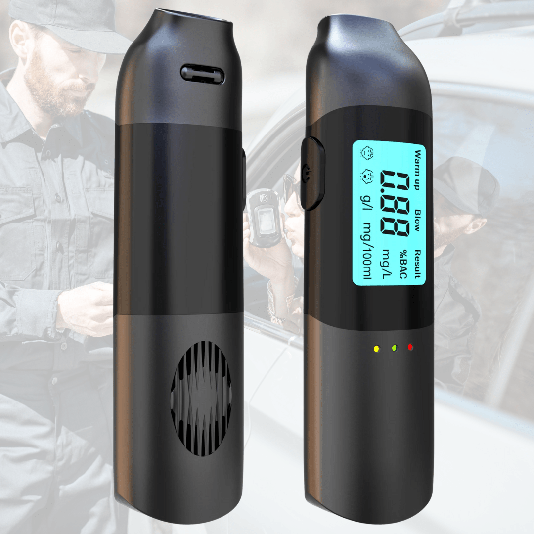 BREATHCHECK – Instant breathalyzer with USB charging & results in 3 seconds 0
