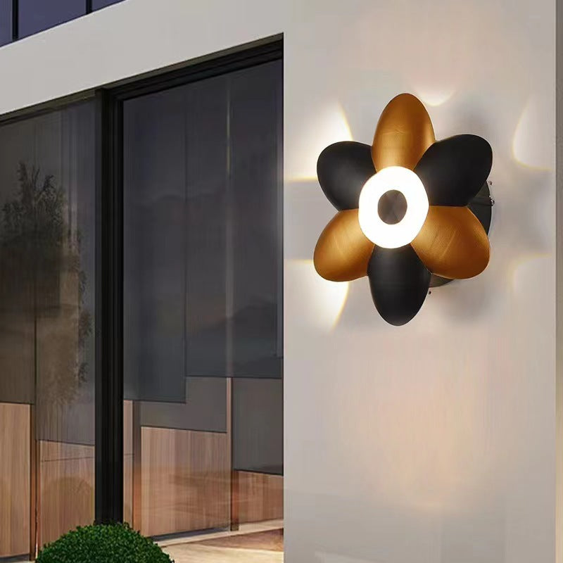 Floraglow Waterproof LED Outdoor Wall Lamp - Stylish Flower Design for Garden Lighting-5