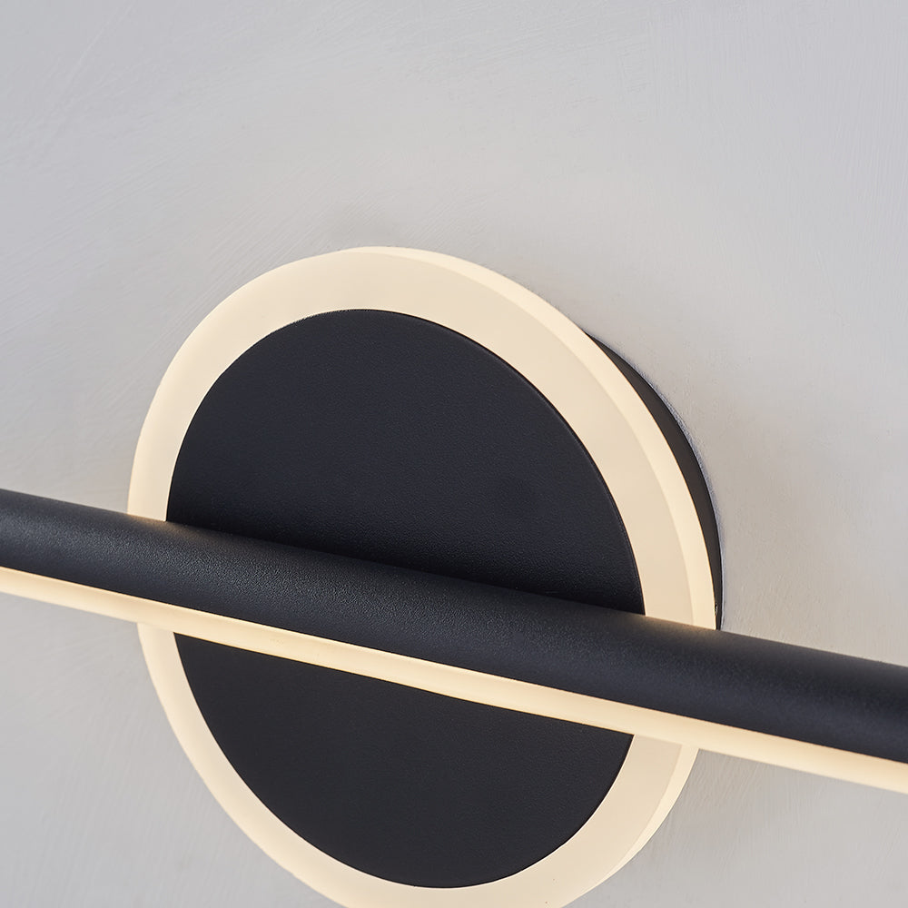 GoldenEdge – Lámpara de pared LED elegante Negro/Dorado