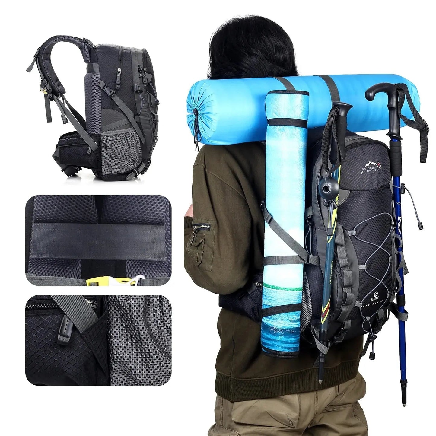 TerraTrek Pack - Lightweight and Waterproof Hiking Backpack for Ultimate Comfort