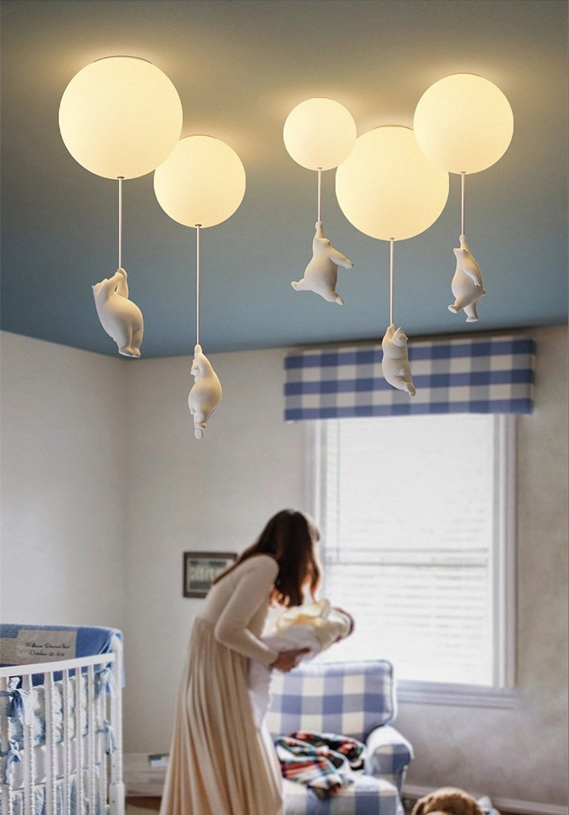 BalloonBear | Whimsical Playful LED Ceiling Light Fixture for Kids' Rooms 3