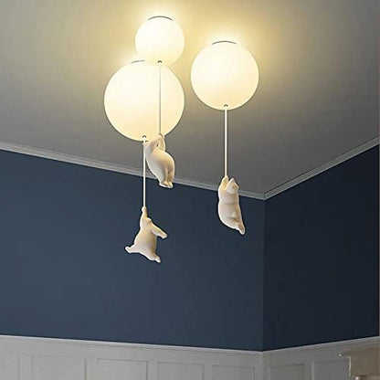 BalloonBear | Whimsical Playful LED Ceiling Light Fixture for Kids' Rooms 6