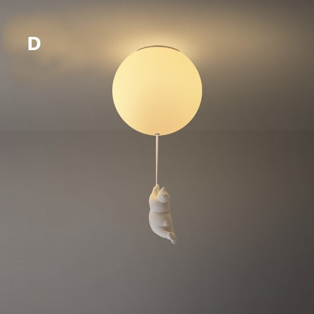 BalloonBear | Whimsical Playful LED Ceiling Light Fixture for Kids' Rooms 9
