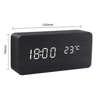 BambooGlow | Elegant Smart Wooden LED Alarm Clock for Bedroom 0