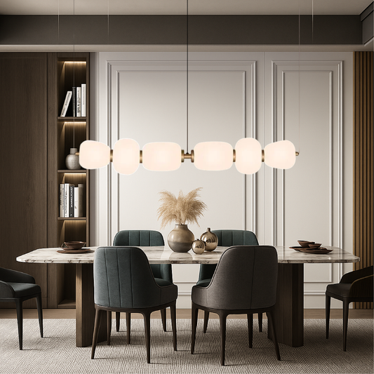 Bar pendant lamp white glass 0