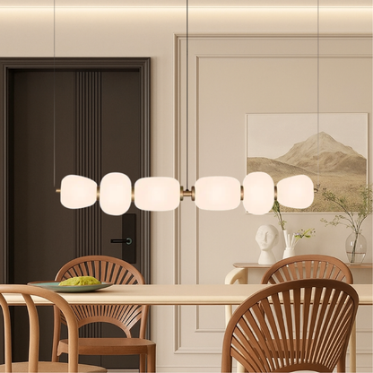 Bar pendant lamp white glass 1