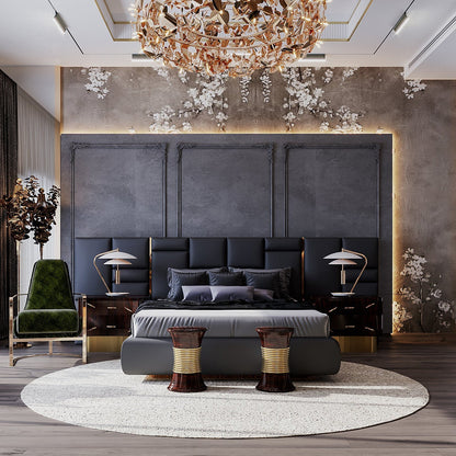 EleganceStone – White Aluminium Lamp with Marble Base