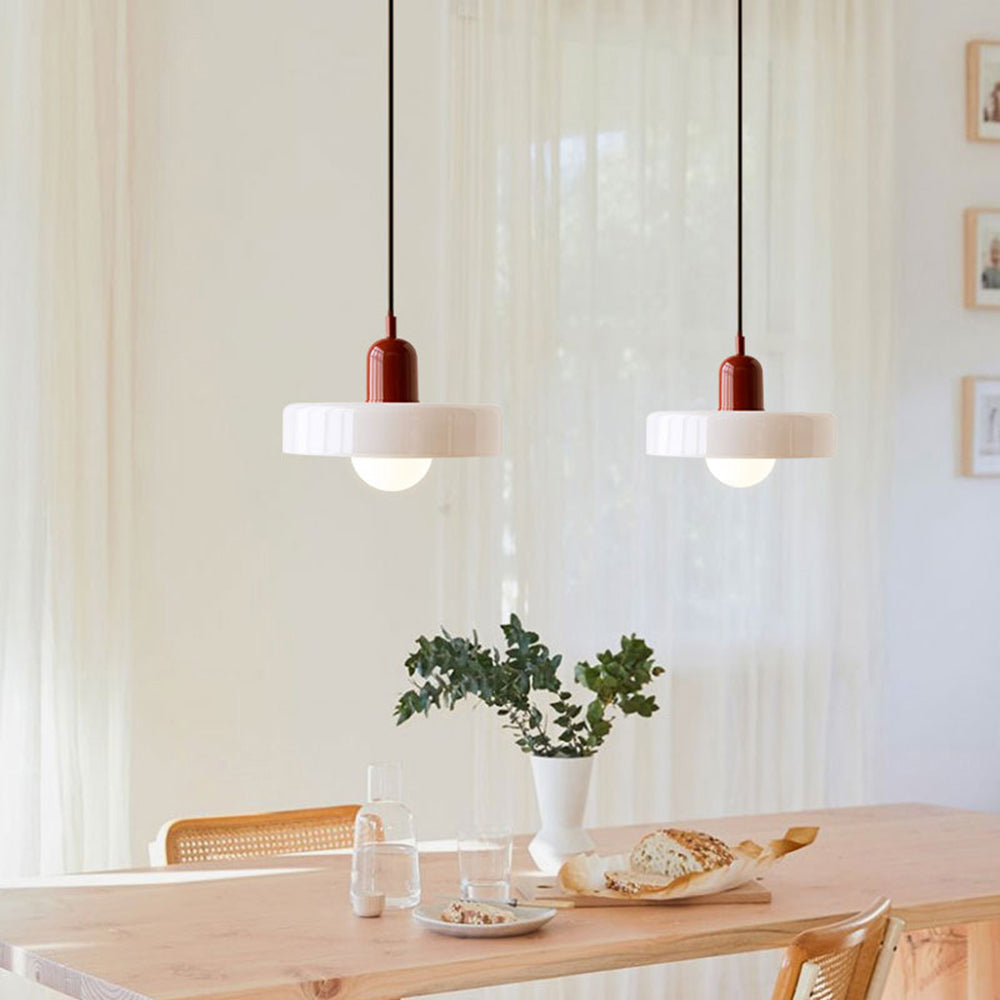Bauhaus Colored Glass Pendant Lamp 8
