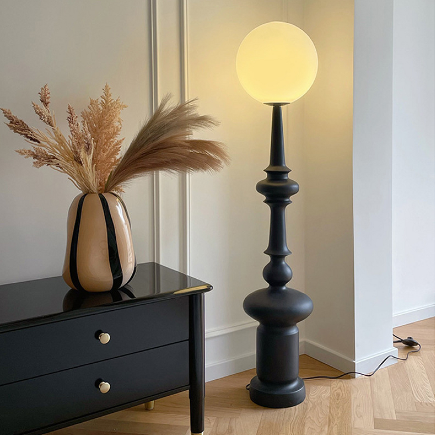 Bauhaus black floor lamp 1