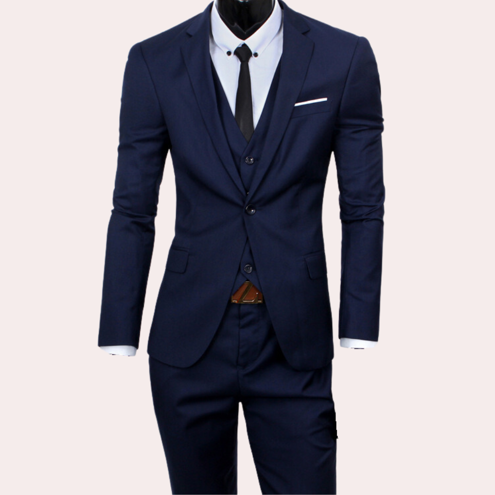 Beaumont 3-Piece Men's Suit - Elegant Summer Attire for Weddings and Events-3