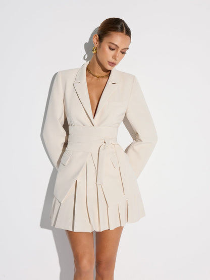 Belted Cinched Waist Blazer 4