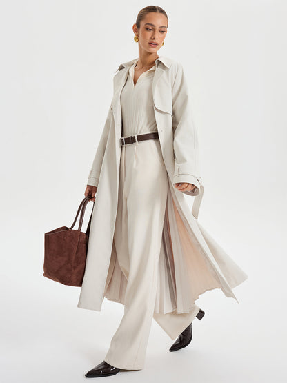 Belted Double-breasted Trench Coat 3