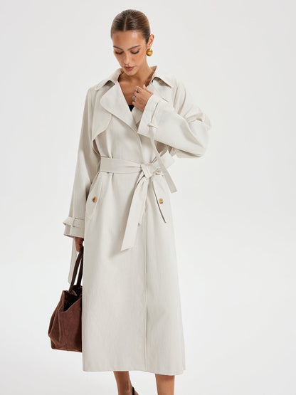 Belted Double-breasted Trench Coat 4