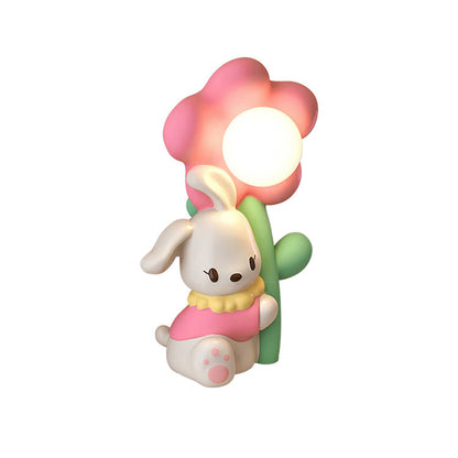 FloraBunny - Table Lamp with Sweet Rabbit and Delicate Flower Design