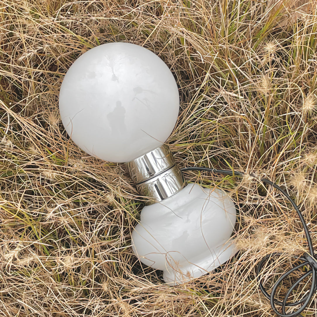 GlobeLume – Sleek White Glass Lamp Design