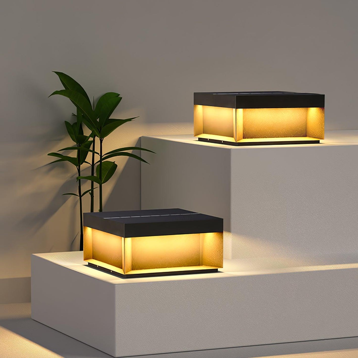 Everlume - Stylish Solar Outdoor Lamp with Matte Acrylic Roof for Gardens-3