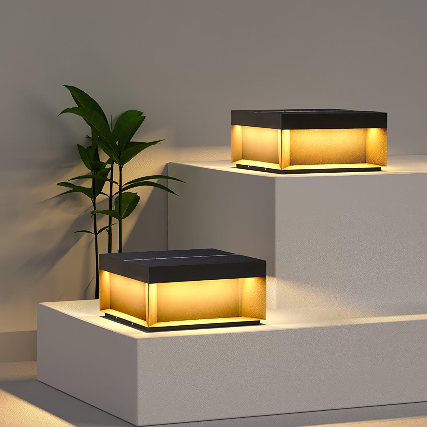 Everlume - Stylish Solar Outdoor Lamp with Matte Acrylic Roof for Gardens-3