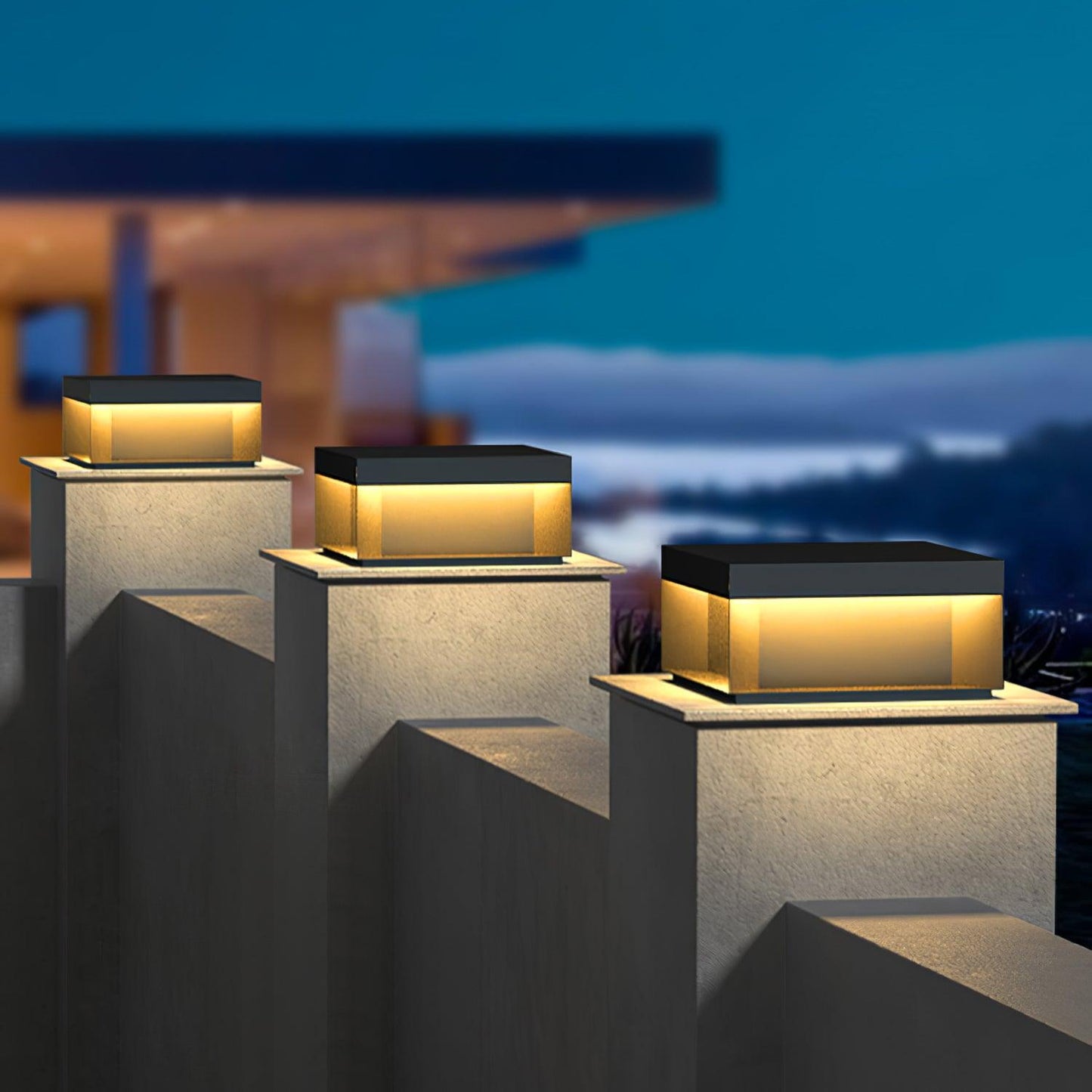 Solar-Powered Outdoor Post Light - Waterproof IP65 Landscape Lighting-5