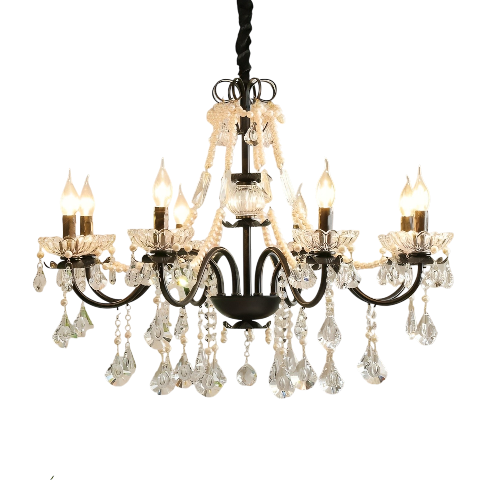 Black Crystal French Chandelier 0