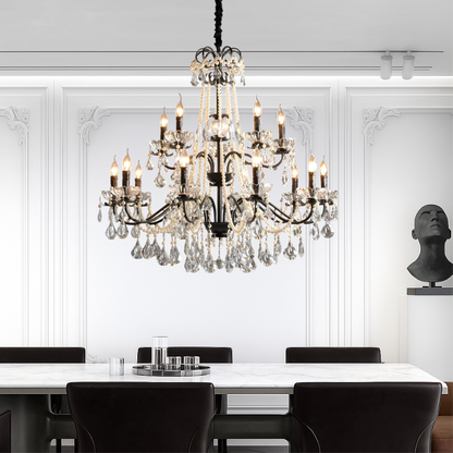 Black Crystal French Chandelier 2
