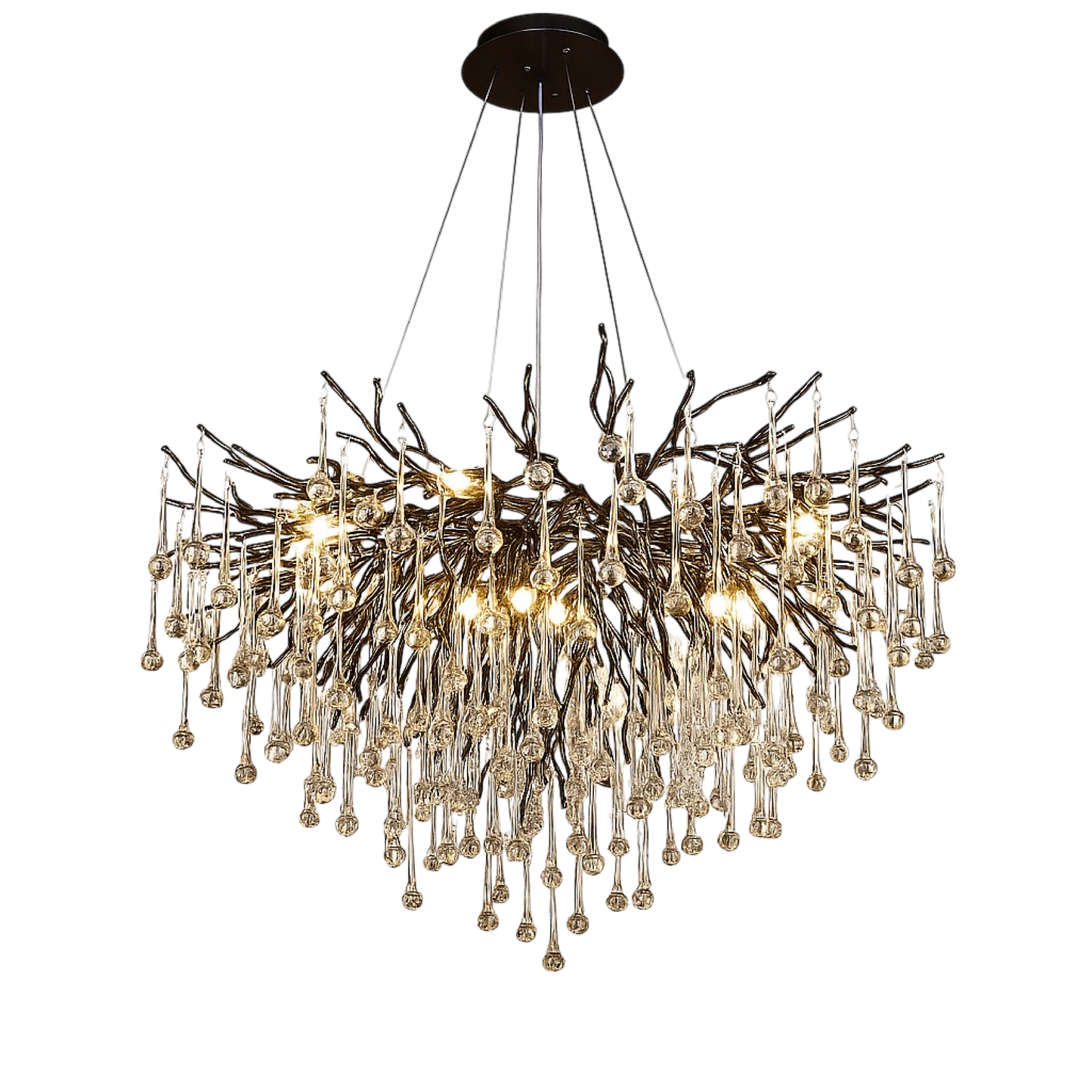 Black chandelier Raindrop 0