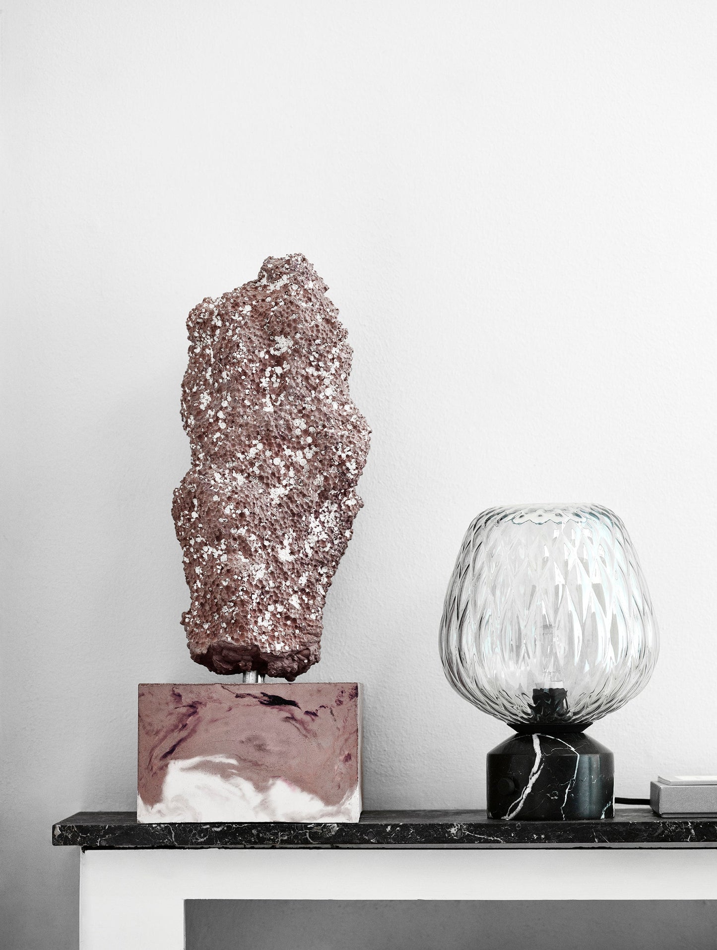 LuminousBlaze - Modern Lamp with Sleek Glass Cover and Soft Light