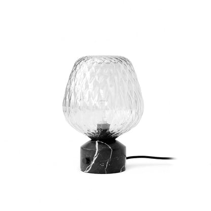 LuminousBlaze - Modern Lamp with Sleek Glass Cover and Soft Light