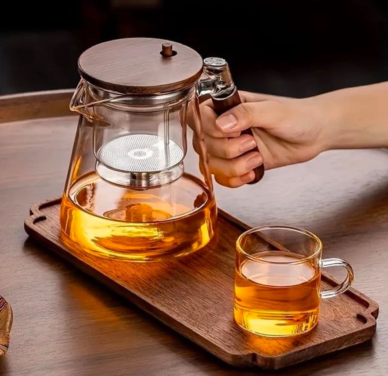 Borosilicate Bliss | Elegant Heat-Resistant Glass Teapot with Infuser 2