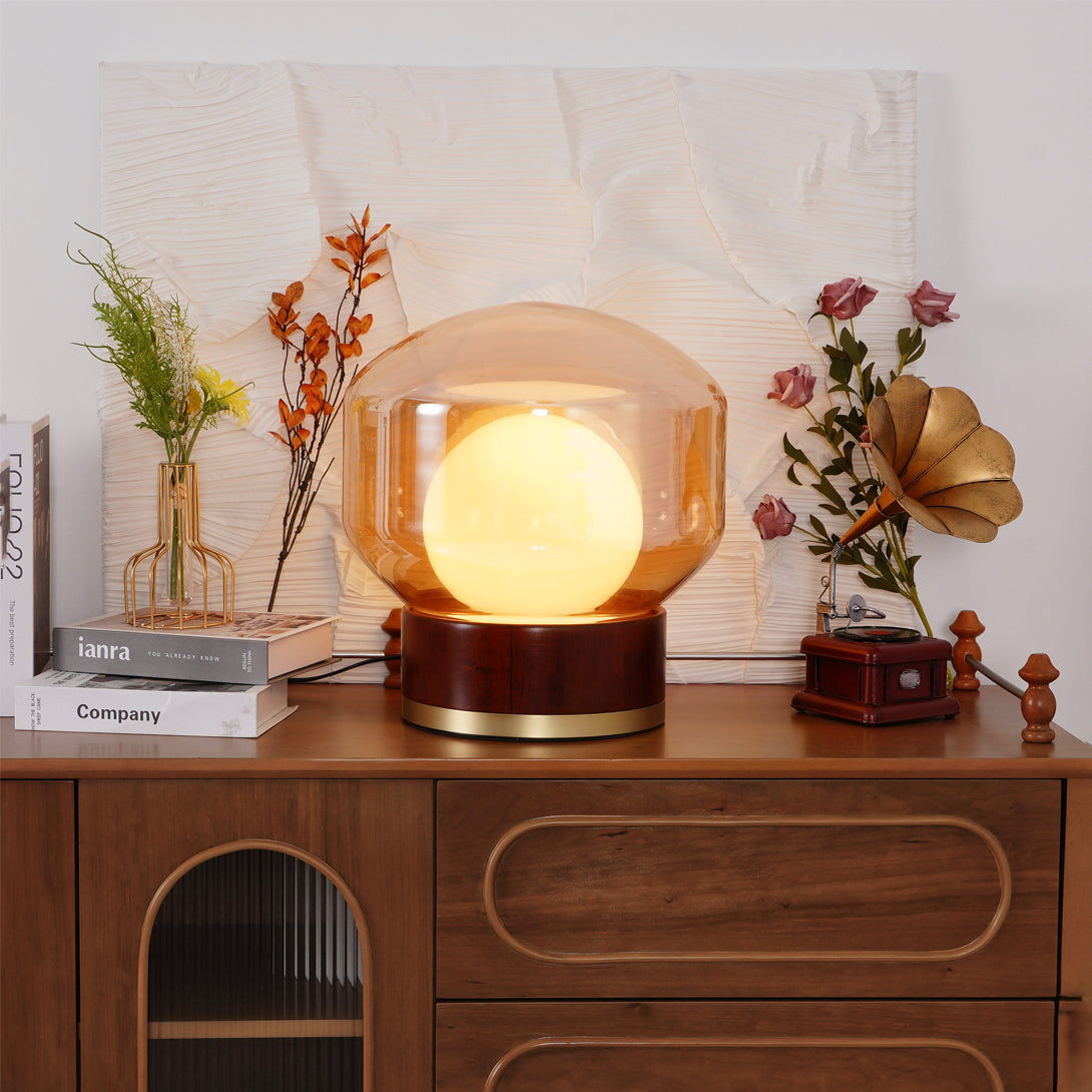 LuxeBoule - Table Lamp with Geometric Shape and Cozy Light Diffusion