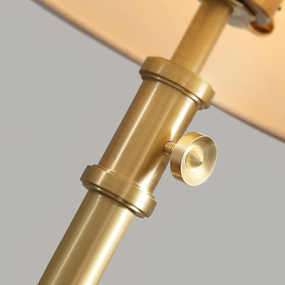 LuxeGlow – Classic Brass Table Lamp with Linen Shade