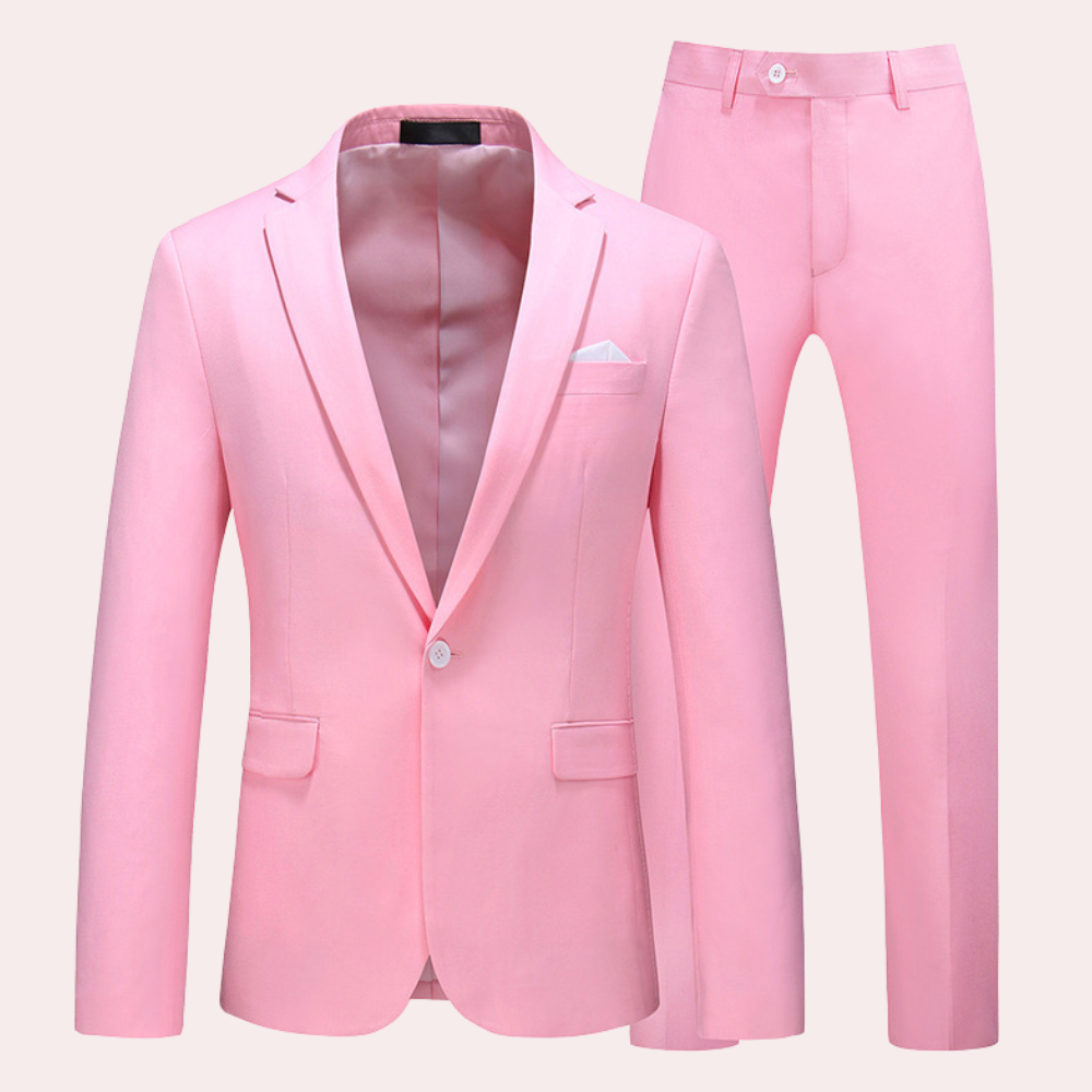 Pierre - Comfortable 2-Piece Men's Set for Stylish Summer Outings-4