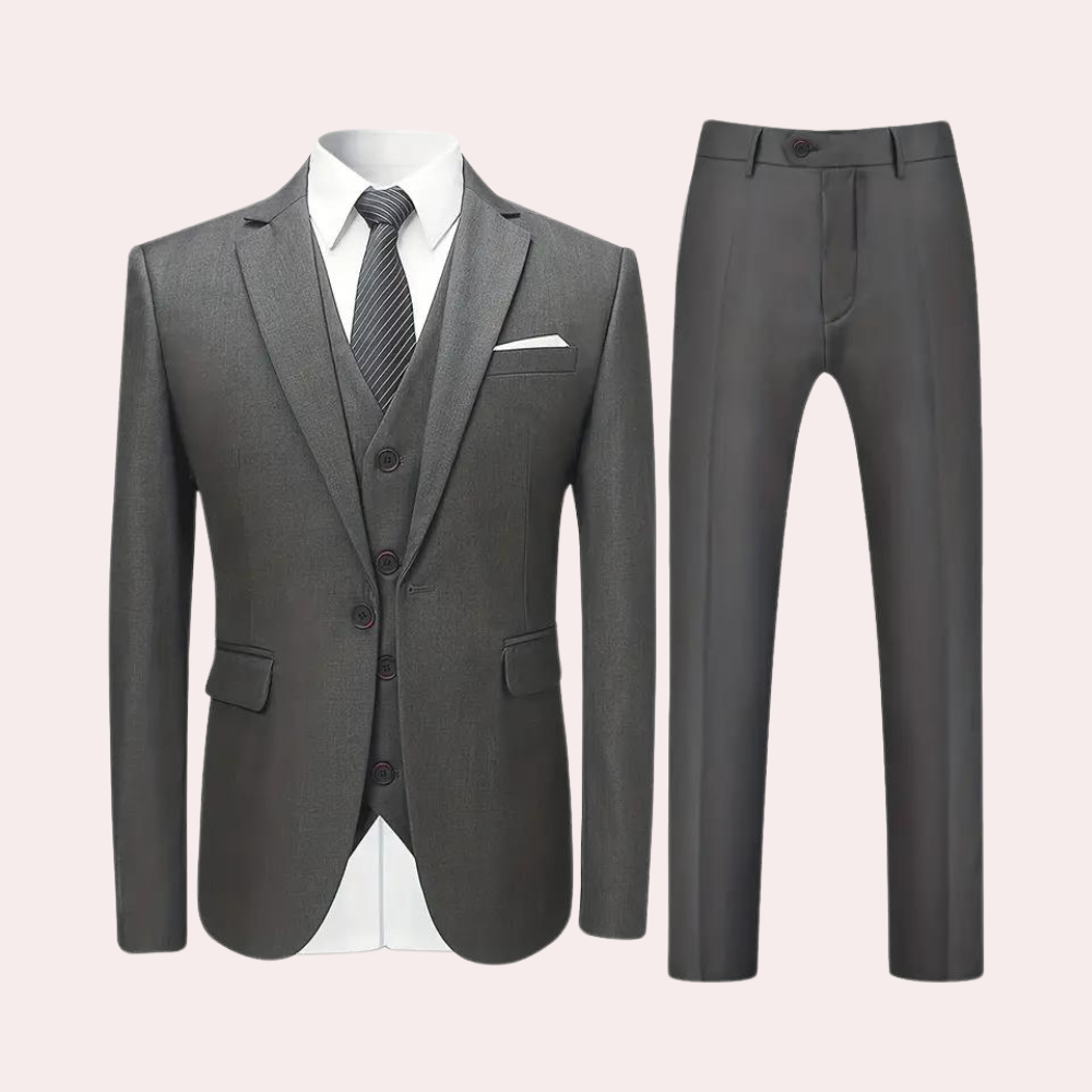 Baptiste Classic 3-Piece Men's Formal Set - Versatile Comfort for All Seasons-3