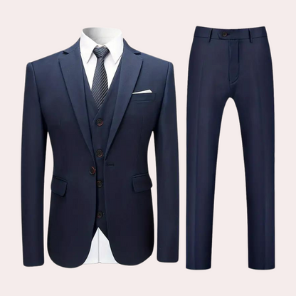 Variant image for Baptiste Classic 3-Piece Men's Formal Set - Versatile Comfort for All Seasons-4