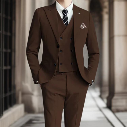 Variant image for Patrik - Slim-Fit Three-Piece Men's Suit in Premium Cotton for Weddings-11